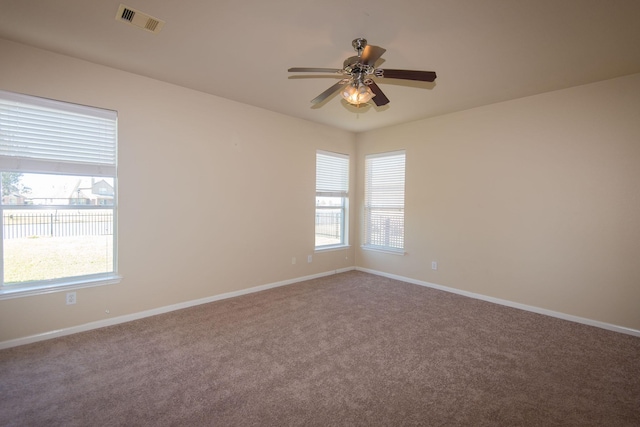 8603 E Windhaven Terrace Trl, Cypress, TX 77433 - spare room featuring plenty of natural light, carpet, and ceiling fan