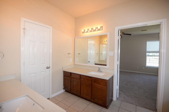 8603 E Windhaven Terrace Trl, Cypress, TX 77433 - bathroom featuring vanity and tile patterned floors