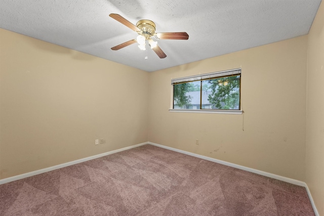 4327 Long Glen Dr, Houston, TX 77339 - carpeted spare room with ceiling fan and a textured ceiling