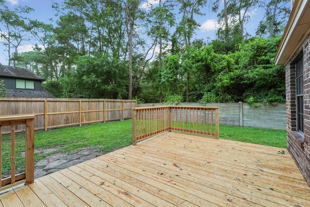 4327 Long Glen Dr, Houston, TX 77339 - wooden terrace featuring a fenced backyard