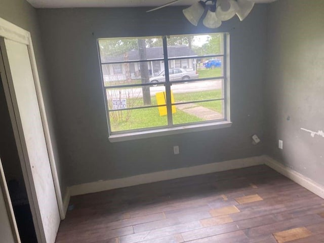 503 Willow St, Rosenberg, TX 77471 - empty room featuring a ceiling fan and wood-type flooring