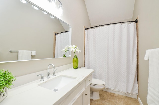 25619 Tower Side Ln, Katy, TX 77494 - bathroom featuring vanity, tile patterned flooring, and curtained shower