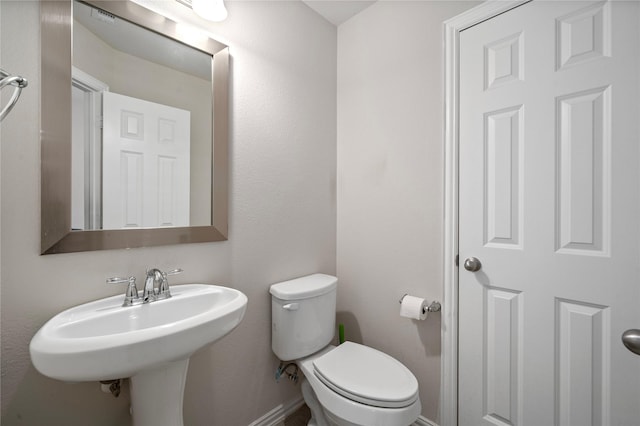 4831 Sunset Park Ln, Rosharon, TX 77583 - half bath with toilet and baseboards