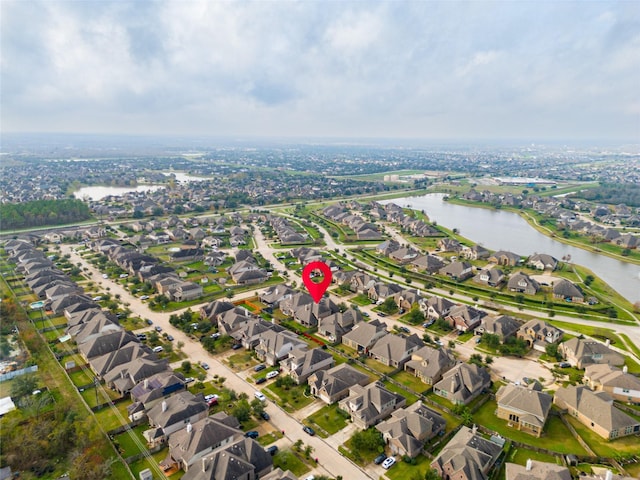 4831 Sunset Park Ln, Rosharon, TX 77583 - aerial view of property and surrounding area featuring nearby suburban area and a large body of water