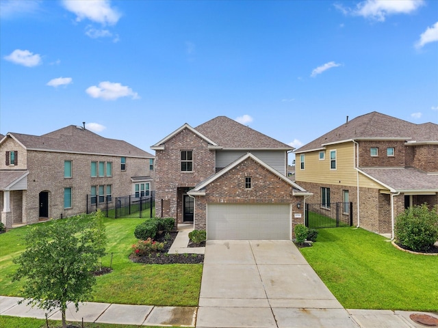 15754 Cairnwell Bend Dr, Humble, TX 77346 - traditional-style home with brick siding, driveway, a garage, and a gate