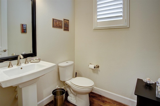 4314 Gibson St Unit B, Houston, TX 77007 - bathroom with toilet and wood finished floors