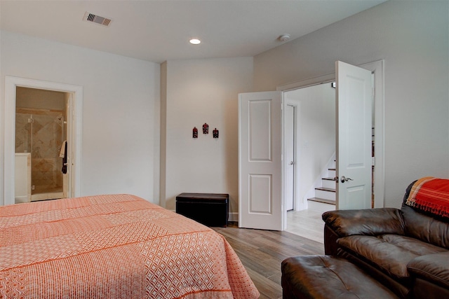 4314 Gibson St Unit B, Houston, TX 77007 - bedroom featuring wood finished floors and recessed lighting