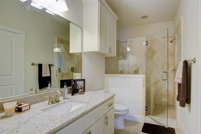 4314 Gibson St Unit B, Houston, TX 77007 - full bath with vanity, a shower stall, and tile patterned floors
