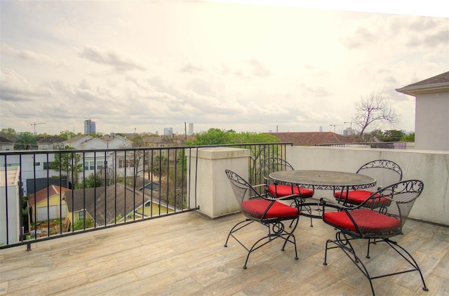 4314 Gibson St Unit B, Houston, TX 77007 - wooden deck featuring outdoor dining area