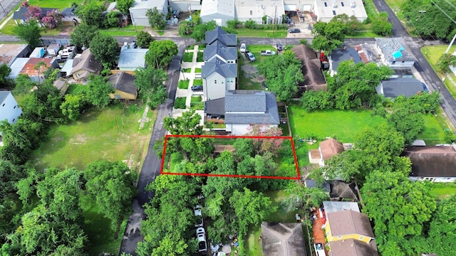 1410 Miller St, Houston, TX 77003 - aerial perspective of suburban area featuring property boundaries highlighted
