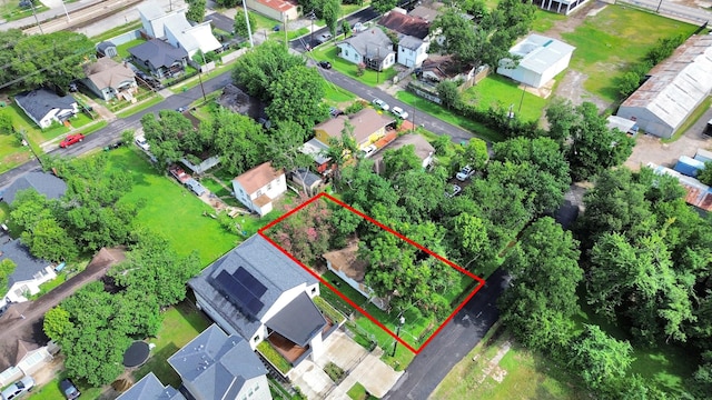 1410 Miller St, Houston, TX 77003 - aerial view of residential area featuring property boundaries highlighted