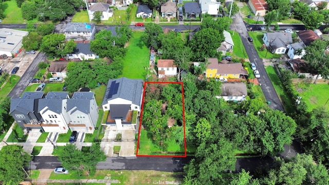 1410 Miller St, Houston, TX 77003 - aerial perspective of suburban area with property boundaries highlighted
