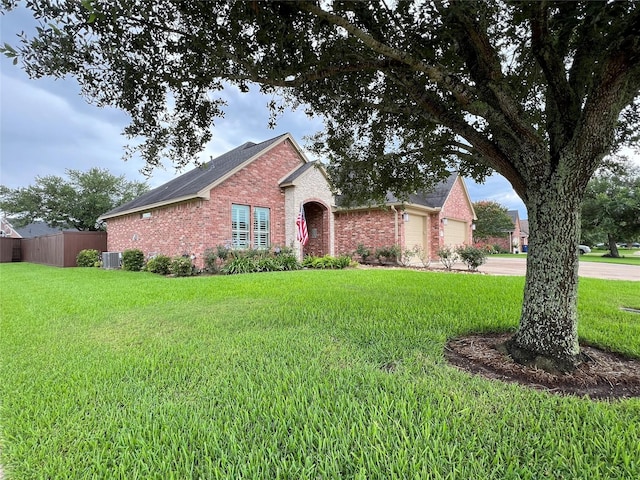 1464 S Bluebonnet Ln, Angleton, TX 77515 - view of front of house featuring brick siding, concrete driveway, and an attached garage