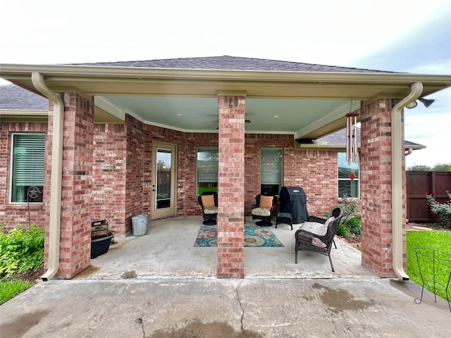 1464 S Bluebonnet Ln, Angleton, TX 77515 - view of patio with a grill