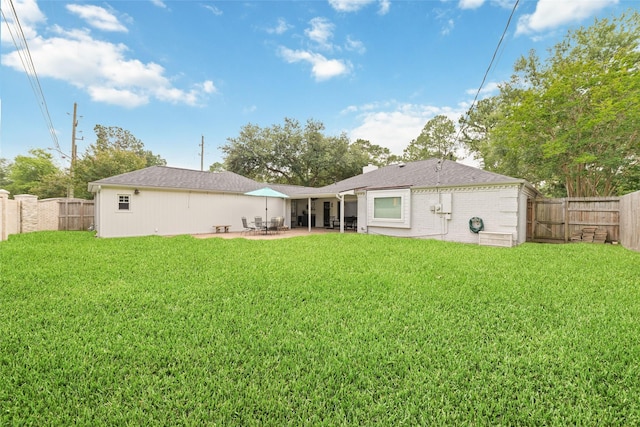 13302 Holston Hills Dr, Houston, TX 77069 - back of property featuring a patio, a fenced backyard, and brick siding