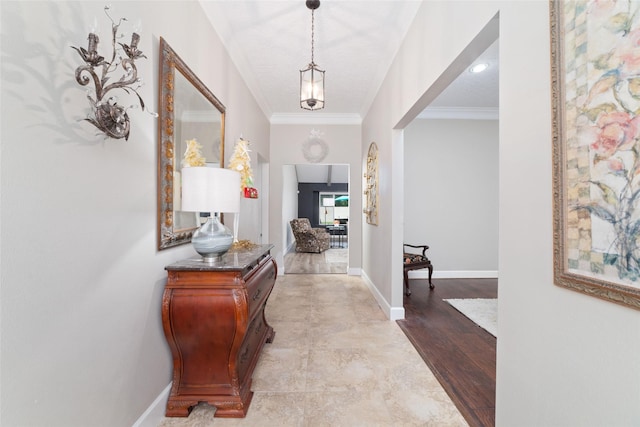 13302 Holston Hills Dr, Houston, TX 77069 - entryway featuring crown molding and baseboards