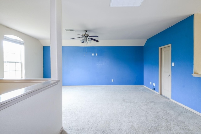 6533 Gray Birch Ln, Dickinson, TX 77539 - carpeted spare room with a ceiling fan and lofted ceiling