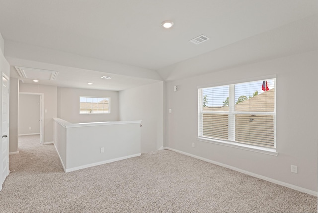 103 Black Bear Dr, Huntsville, TX 77320 - carpeted spare room with attic access and recessed lighting