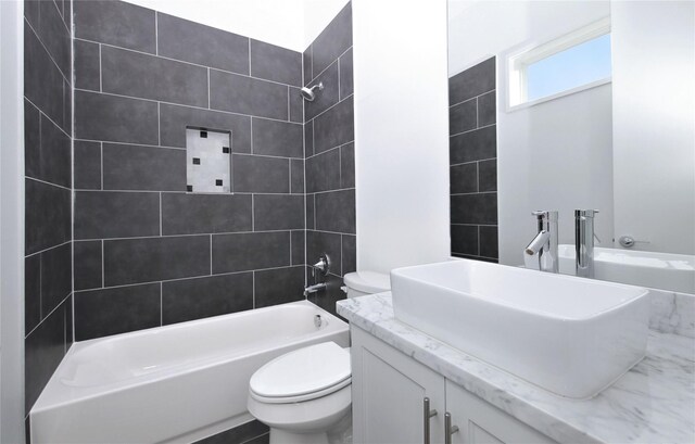 5711 Kansas, Houston, TX 77007 - full bath featuring vanity and shower / washtub combination