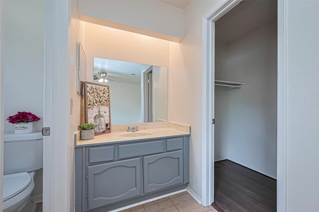 4330 Brookhead Trl, Houston, TX 77066 - half bathroom with vanity and tile patterned floors