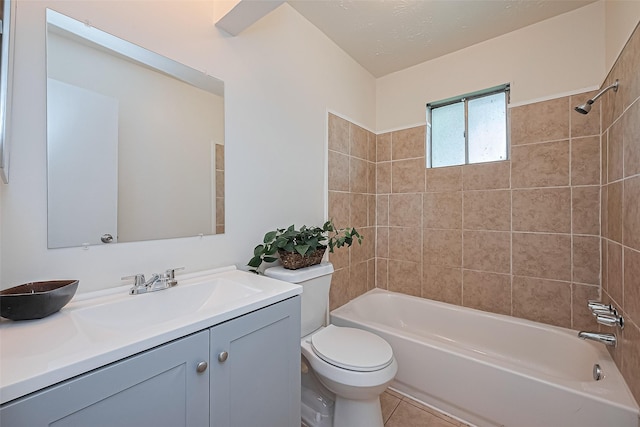 4330 Brookhead Trl, Houston, TX 77066 - full bath featuring vanity,  shower combination, and tile patterned flooring