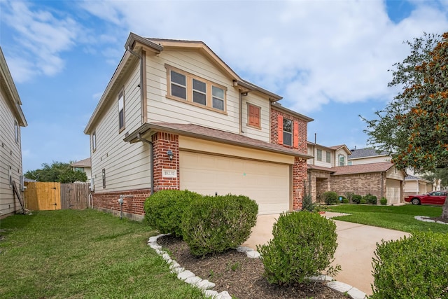 18231 Rexine Ln, Cypress, TX 77433 - view of front of property featuring brick siding, a garage, and a gate