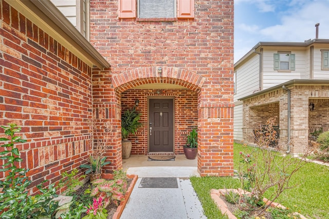 18231 Rexine Ln, Cypress, TX 77433 - view of exterior entry featuring brick siding