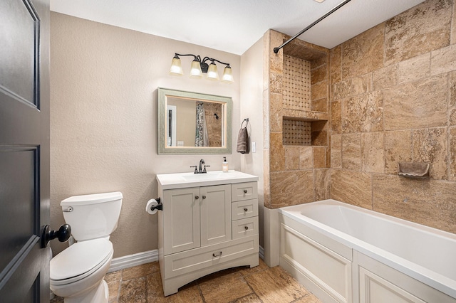 7403 Falcon Dr, Brookshire, TX 77423 - bathroom with vanity and washtub / shower combination