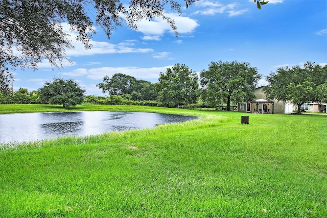 7403 Falcon Dr, Brookshire, TX 77423 - water view featuring a gazebo
