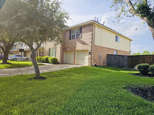 8123 Spring Bluebonnet Dr, Sugar Land, TX 77479 - view of front of house featuring brick siding, a garage, and driveway