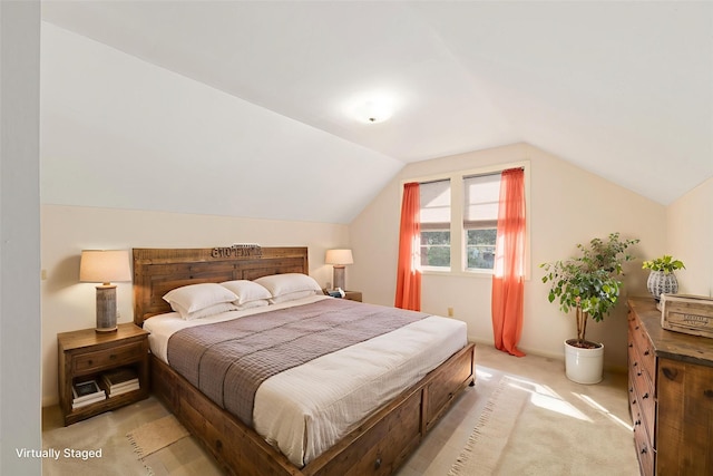 1311 Linwood Dr, Wharton, TX 77488 - bedroom with light colored carpet and vaulted ceiling