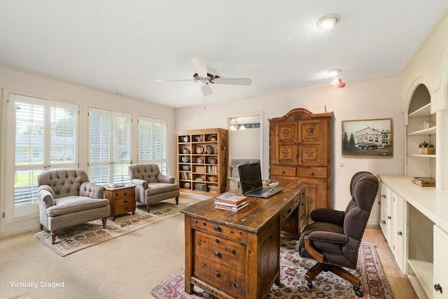 1311 Linwood Dr, Wharton, TX 77488 - home office with ceiling fan