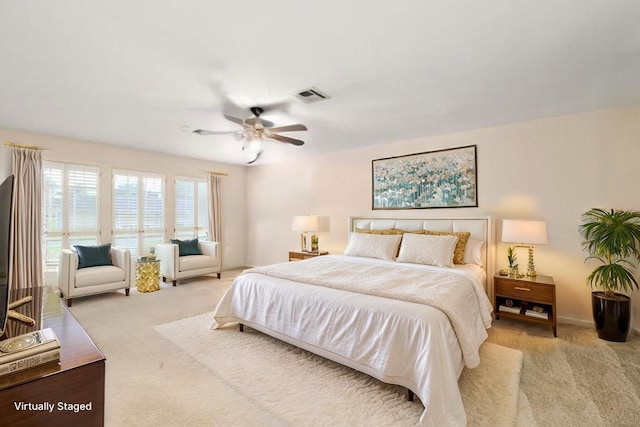 1311 Linwood Dr, Wharton, TX 77488 - carpeted bedroom featuring ceiling fan