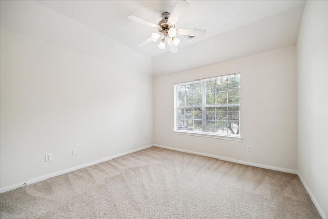 20202 Windsor Trace Ln, Richmond, TX 77407 - unfurnished room featuring carpet, ceiling fan, and vaulted ceiling