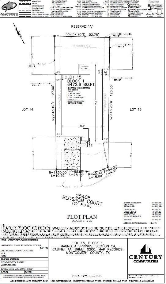 25408 Blossom Ct, Montgomery, TX 77316 - survey map / technical document