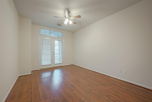 2710 Grants Lake Blvd Unit T6, Sugar Land, TX 77479 - unfurnished room with wood finished floors and ceiling fan