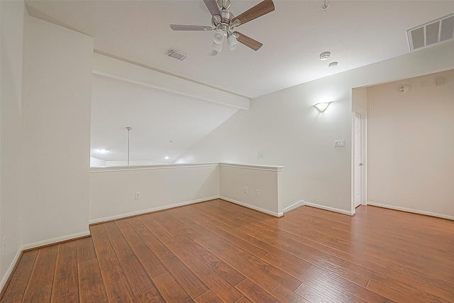 2710 Grants Lake Blvd Unit T6, Sugar Land, TX 77479 - spare room with a ceiling fan and hardwood / wood-style flooring