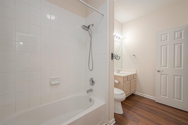 2710 Grants Lake Blvd Unit T6, Sugar Land, TX 77479 - bathroom featuring vanity, tub / shower combination, and wood finished floors