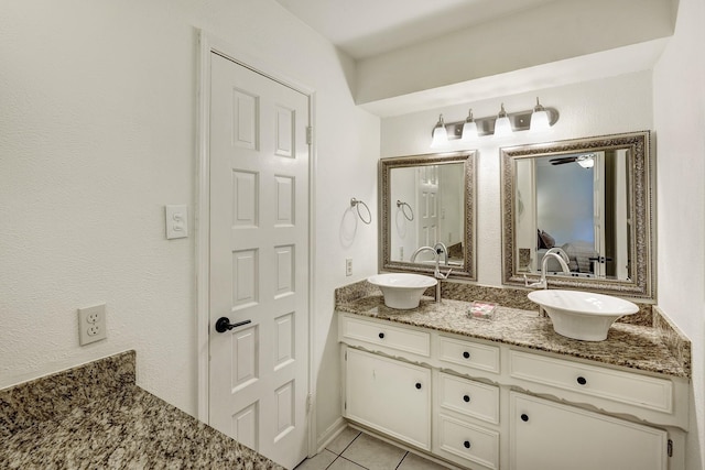 918 N Wilcrest Dr, Houston, TX 77079 - full bathroom featuring double vanity and tile patterned flooring
