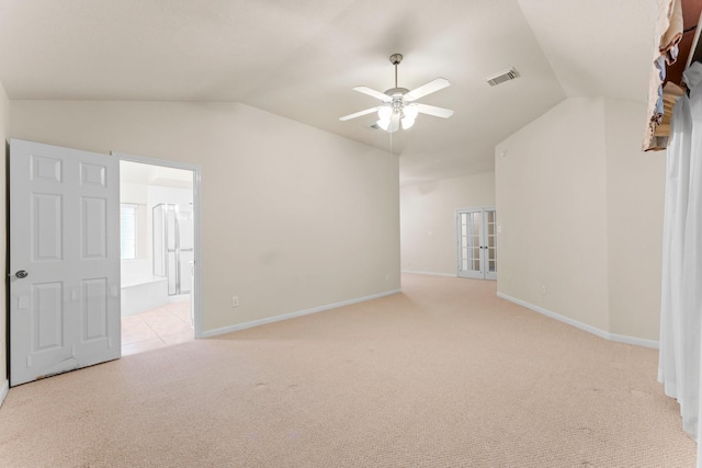 24910 Corbin Gate Dr, Spring, TX 77389 - bonus room with lofted ceiling, ceiling fan, and carpet flooring