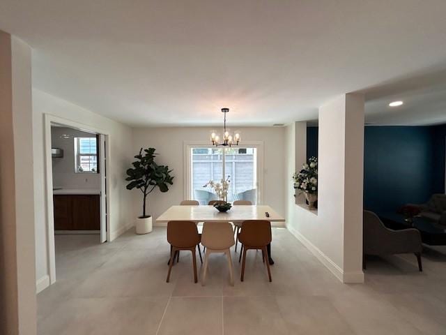 1635 Chippendale Rd, Houston, TX 77018 - dining room with a chandelier and baseboards
