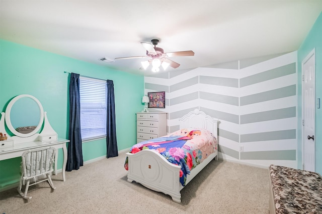 703 Rock Creek Ct, Rosenberg, TX 77469 - bedroom featuring light colored carpet and ceiling fan