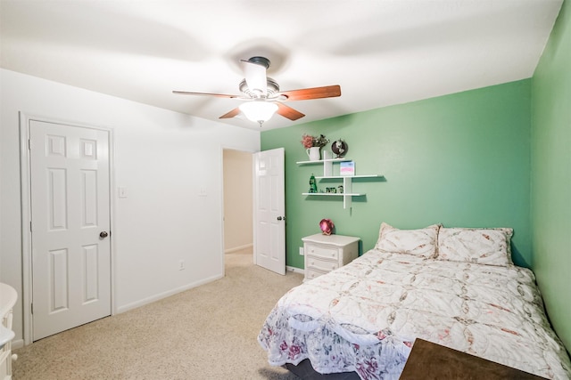 703 Rock Creek Ct, Rosenberg, TX 77469 - bedroom with light carpet and ceiling fan