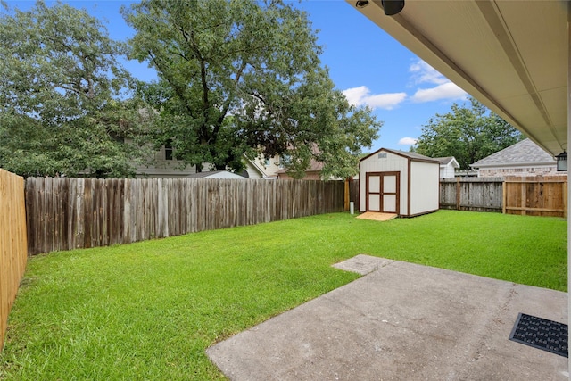 16306 Ancient Forest Dr, Humble, TX 77346 - fenced backyard with a storage shed and a patio area