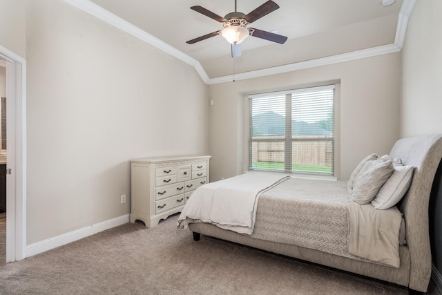 8506 Clarkman Ridge Ln, Cypress, TX 77433 - bedroom with ornamental molding, carpet floors, and a ceiling fan
