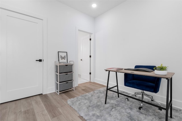 2475 Carmel St A/B, Unit A/B Houston, TX 77091 - office with wood finished floors and recessed lighting