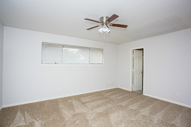6407 Nuben St, Houston, TX 77091 - carpeted spare room featuring a ceiling fan and baseboards