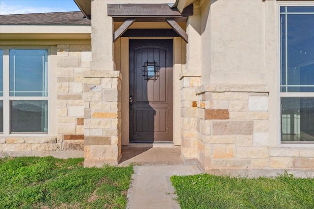2407 Thuesen Rd, Beasley, TX 77417 - view of exterior entry featuring stone siding