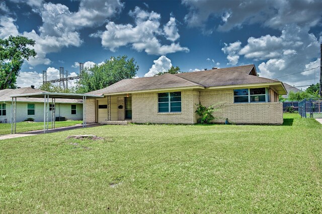 1726 Wilde Rock Way, Houston, TX 77018 - ranch-style home with an attached carport, brick siding, and concrete driveway