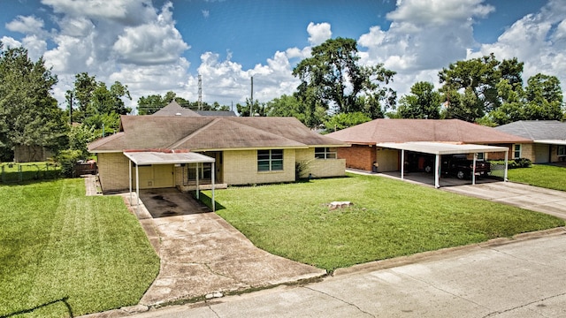 1726 Wilde Rock Way, Houston, TX 77018 - ranch-style home with driveway, brick siding, and an attached carport